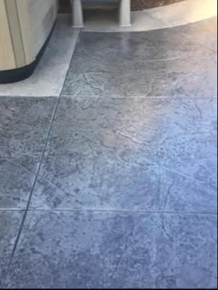 Stamped decorative concrete patio